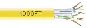 Black Box EYN872A-PB-1000 GigaTrue 1000-feet Ethernet Bulk Cable - Yellow - 550 MHz - 23 AWG - CAT6 - Unshielded Twisted Pair