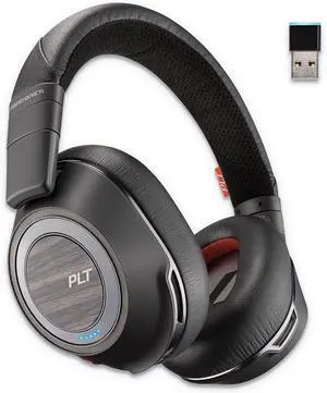 Plantronics Voyager 8200 UC Stereo Bluetooth Headset With Active Noise Canceling - Stereo - Black - Mini-phone - Wired/Wireless - Bluetooth - 98.4 ft - Over-the-head - Binaural - Circumaural - ...