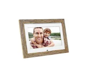 Aluratek ADPFD10F Digital Photo Frame - Distressed Wood - 10 Inches - 1024 x 600