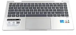 HP N41026-001 Envy X360 Laptop Palmrest Keyboard Touchpad - Silver