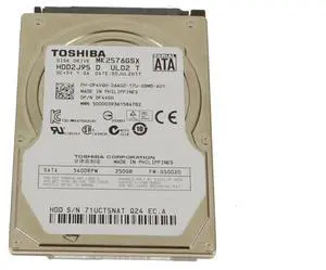 Dell F4VGH (Toshiba MK2576GSX) 2.5 Inches Internal Laptop Hard Drive - 250GB - 5400RPM - 9.5mm - SATA - 3Gb/s