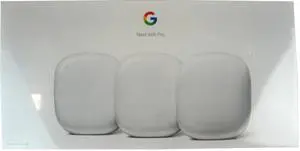 Google GA03690-US Nest Wifi Pro Mesh Router - Wi-Fi 6E - Tri-Band - WPA3 - Bluetooth - Android and iOS - Dual-Core CPU - 1 GB - 3-Pack - Snow Google GA03690-US Nest Wifi Pro Mesh Router - Wi-Fi 6E - Tri-Band - WPA3 - Bluetooth - Android and iOS - Dual-Core CPU - 1 GB - 3-Pack - Snow