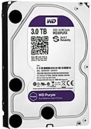 WD Purple WD30PURX 3TB Surveillance 3.5" Internal Hard Drive - SATA - 64 MB Buffer - 1 Pack