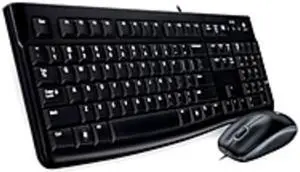 Logitech Desktop MK120 920-002565 Keyboard and Mouse Combo - USB - 1000 dpi - Black
