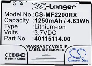 Battery for Novatel Wireless L01478001 MiFi2200 Hotspot 3-1826107-9 NEW 1250mAh