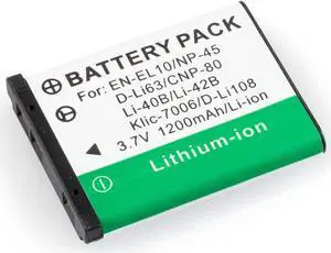 Battery for Olympus LI-40B LI-42B Nikon Coolpix S200 Fuji NP-45 EN-EL10 Stylus 850 710 Finepix Z10FD