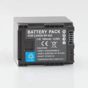 Battery for Canon BP-820 BP820 8597B002 XF405 VIXIA HF20 HF G10 S100 M300 XA20