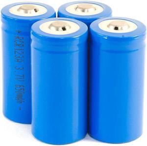 4 Pack of RCR123a 3.7V Rechargeable Li-Ion Battery 16340 Works with Arlo Cameras