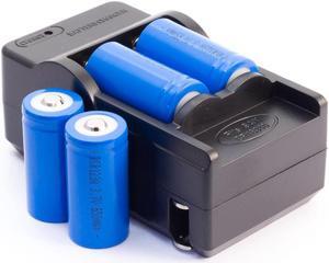 4 RCR123a Rechargeble Li-Ion Batteries & 1 AC Charger for Arlo Security Cameras