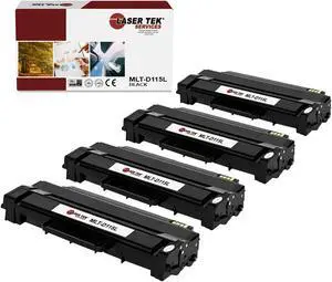 Laser Tek Services Compatible High Yield Toner Cartridge Replacement for Samsung MLTD115L MLT-D115L Works with Samsung Xpress SL-M2620 2620ND 2820DW Printers (Black, 4 Pack) - 3,000 Pages