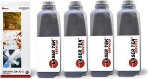 4Pk LTS X264A11G X264A21G Black Toner Refill Kit Compatible for Lexmark X264