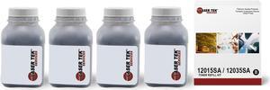 4Pk LTS 12015SA / 12035SA Black Toner Refill Kit Compatible for Lexmark E120N