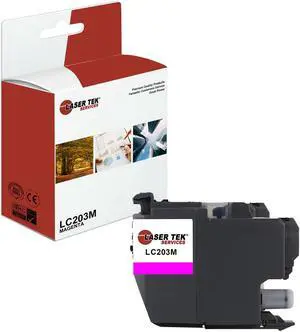 Laser Tek Services Compatible Ink Cartridge Replacement for Brother LC-203 LC203M Works with Brother MFCJ480DW J485DW Printers (Magenta, 1 Pack) - 550 Pages