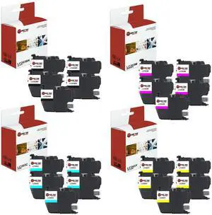 Laser Tek Services Compatible Ink Cartridge Replacement for Brother LC-203 LC203BK LC203C LC203M LC203Y Works with Brother MFCJ480DW J485DW Printers (Black, Cyan, Magenta, Yellow, 20 Pack)