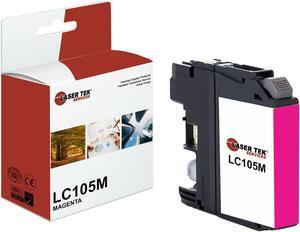 Laser Tek Services Compatible High Yield Ink Cartridge Replacement for Brother LC-105 LC105M Works with Brother MFCJ4310DW J4410DW Printers (Magenta, 1 Pack) - 1,200 Pages