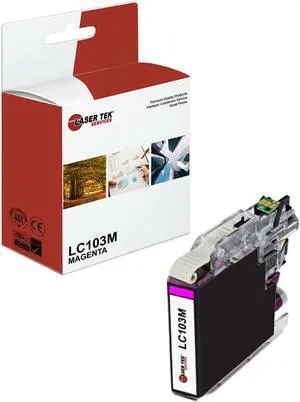 Laser Tek Services Compatible Ink Cartridge Replacement for Brother LC-103 LC103M Works with Brother DCPJ152W, MFCJ245 J285DW Printers (Magenta, 1 Pack) - 600 Pages