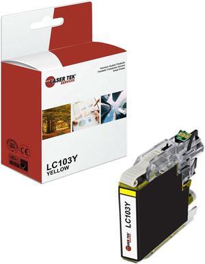 Laser Tek Services Compatible Ink Cartridge Replacement for Brother LC-103 LC103Y Works with Brother DCPJ152W, MFCJ245 J285DW Printers (Yellow, 1 Pack) - 600 Pages
