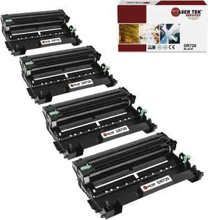 4Pk LTS DR-720 Black Compatible for Brother DCP8110DN, HL5450DN 6180DW Drum Unit