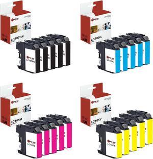 Laser Tek Services Compatible High Yield Ink Cartridge Replacement for Brother LC-107 LC105 Works with Brother MFCJ4310DW J4410DW Printers (Black, Cyan, Magenta, Yellow, 20 Pack)