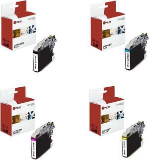 Laser Tek Services Compatible Ink Cartridge Replacement for Brother LC-103 LC103BK LC103C LC103M LC103Y Works with Brother DCPJ152W, MFCJ245 J285DW Printers (Black, Cyan, Magenta, Yellow, 4 Pack)