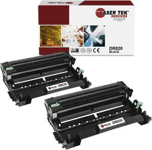2Pk LTS DR-820 Black Compatible for Brother HLL5000D L5100DN Drum Unit