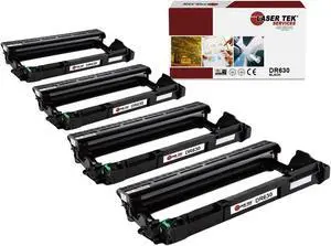 Laser Tek Services® Brother DR630 4 Pack High Yield Compatible Replacement Drum Unit