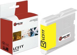 Laser Tek Services Compatible Ink Cartridge Replacement for Brother LC-51 LC51Y Works with Brother DCP130c 330c 350c, MFC230C Printers (Yellow, 1 Pack) - 400 Pages