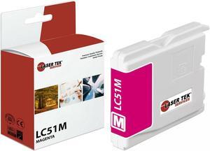 Laser Tek Services Compatible Ink Cartridge Replacement for Brother LC-51 LC51M Works with Brother DCP130c 330c 350c, MFC230C Printers (Magenta, 1 Pack) - 400 Pages