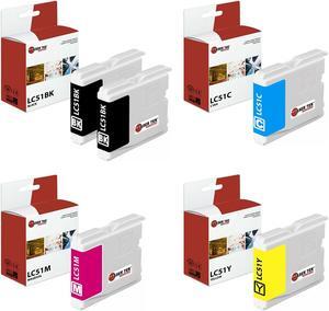 Brother LC-51BK LC-51C LC-51M LC-51Y ( 2 LC51BK, 1 LC51C, 1 LC51M, 1 LC51Y)