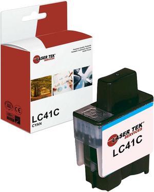 Laser Tek Services Compatible Ink Cartridge Replacement for Brother LC-41 LC41C Works with Brother DCP110C 120C, MFC210C Printers (Cyan, 1 Pack) - 400 Pages