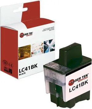 Laser Tek Services Compatible Ink Cartridge Replacement for Brother LC-41 LC41BK Works with Brother DCP110C 120C, MFC210C Printers (Black, 1 Pack) - 500 Pages