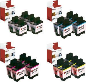 Laser Tek Services Compatible Ink Cartridge Replacement for Brother LC-41 LC41BK LC41C LC41M LC41Y Works with Brother DCP110C 120C, MFC210C Printers (Black, Cyan, Magenta, Yellow, 20 Pack)