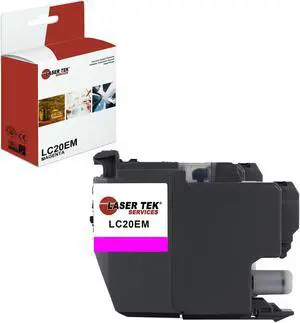 Laser Tek Services Compatible High Yield Ink Cartridge Replacement for Brother LC-20E LC20EM Works with Brother MFCJ5920DW J985DW Printers (Magenta, 1 Pack) - 1,200 Pages