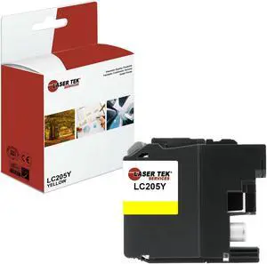 Laser Tek Services Compatible High Yield Ink Cartridge Replacement for Brother LC-205 LC205Y Works with Brother MFCJ4320DW J4420DW Printers (Yellow, 1 Pack) - 1,200 Pages