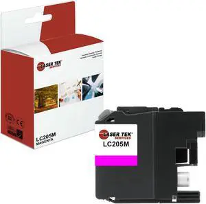 Laser Tek Services Compatible High Yield Ink Cartridge Replacement for Brother LC-205 LC205M Works with Brother MFCJ4320DW J4420DW Printers (Magenta, 1 Pack) - 1,200 Pages