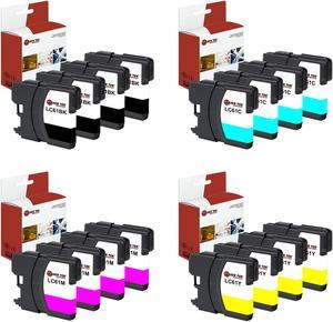 Laser Tek Services Compatible Ink Cartridge Replacement for Brother LC-61 LC61BK LC61C LC61M LC61Y Works with Brother DCP165C, MFC250C 255CW Printers (Black, Cyan, Magenta, Yellow, 20 Pack)
