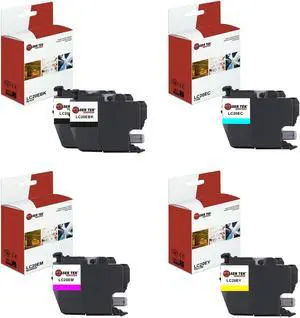 Laser Tek Services Compatible High Yield Ink Cartridge Replacement for Brother LC-20E LC20EBK LC20EC LC20EM LC20EY Works with Brother MFCJ5920DW J985DW Printers (Black, Cyan, Magenta, Yellow, 5 Pack)