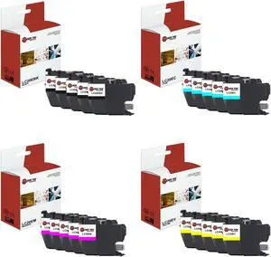 Laser Tek Services Compatible High Yield Ink Cartridge Replacement for Brother LC-20E LC20EBK LC20EC LC20EM LC20EY Works with Brother MFCJ5920DW J985DW Printers (Black, Cyan, Magenta, Yellow, 20 Pack)