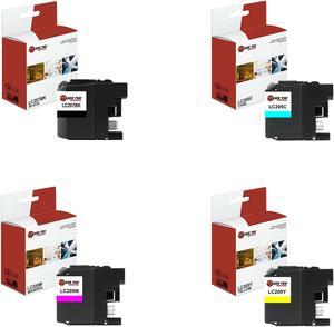 Laser Tek Services Compatible High Yield Ink Cartridge Replacement for Brother LC-207 LC207BK Works with Brother MFCJ4320DW J4420DW Printers (Black, Cyan, Magenta, Yellow, 4 Pack)