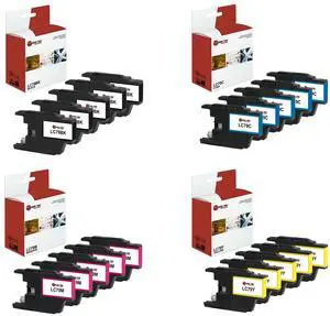 Laser Tek Services Compatible High Yield Ink Cartridge Replacement for Brother LC-79 LC79BK LC79C LC79M LC79Y Works with Brother MFC5910DW J6510DW Printers (Black, Cyan, Magenta, Yellow, 20 Pack)