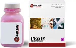 LTS TN221 Magenta Toner Refill Kit Compatible for Brother HL-3140CW, MFC-9130CW