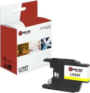 Laser Tek Services® Yellow Compatible Ink Cartridge Brother LC65Y LC65