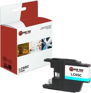 Laser Tek Services® Cyan Compatible Ink Cartridge Brother LC65C LC65