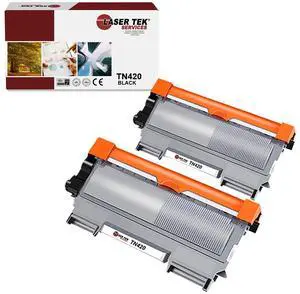 2Pk LTS TN-420 Black Compatible for Brother HL2220 2230, MFC7240 Toner Cartridge