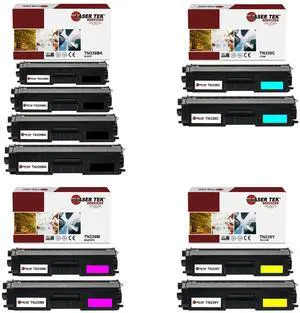 Laser Tek Services Compatible Extra High Yield Toner Cartridge Replacement for Brother TN-339 Works with Brother HLL9200CDW L9200CDWT, MFCL9550CDWT Printers (Black, Cyan, Magenta, Yellow, 10 Pack)