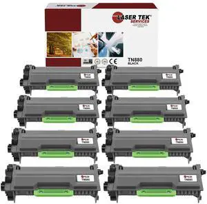 8Pk LTS TN880 Black HY Compatible for Brother HL-L6200DW, MFC-L6700DW Toner