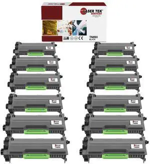 12Pk LTS TN890 Black Extra HY Compatible for Brother HL-L6400DW L6400DWT Toner