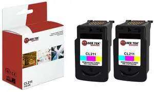 2Pk LTS CL211 Multicolored HY Compatible for Canon Pixma iP2700, MP240 Ink