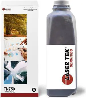 Laser Tek Services® Black Toner Refill Kit for Brother TN750 TN720 TN-720 DCP-8150DN DCP-8155DN MFC-8710DW MFC-8910DW