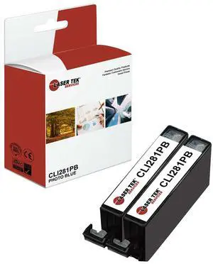 Laser Tek Services Compatible High Yield Ink Cartridge Replacement for Canon CLI-281 CLI281PB Works with Canon Pixma TR7520 TR8520 TS6120 Printers (Photo Blue, 2 Pack) - 830 Pages